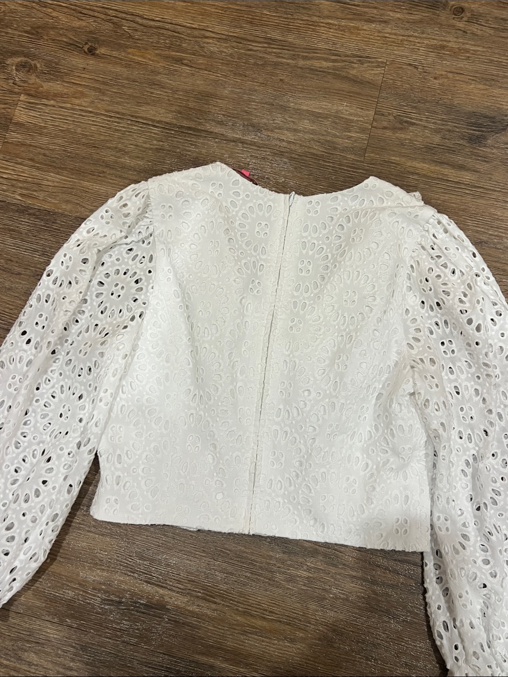 Lilly Pulitzer White Eyelet Ruffle V-Neck Blouse - Picture 5 of 6